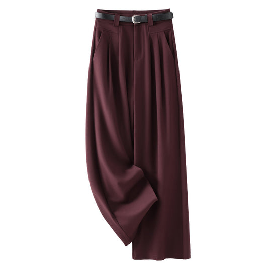 New High-waisted Premium-feel Wide-leg Pants Early Autumn Straight-leg Trousers
