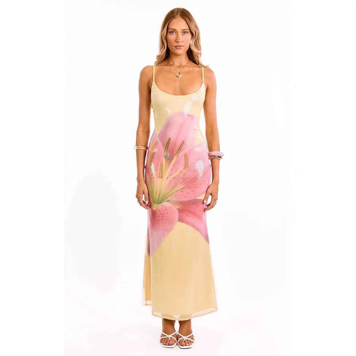 Women's Sexy Hip-hugging Printed Strap Dress