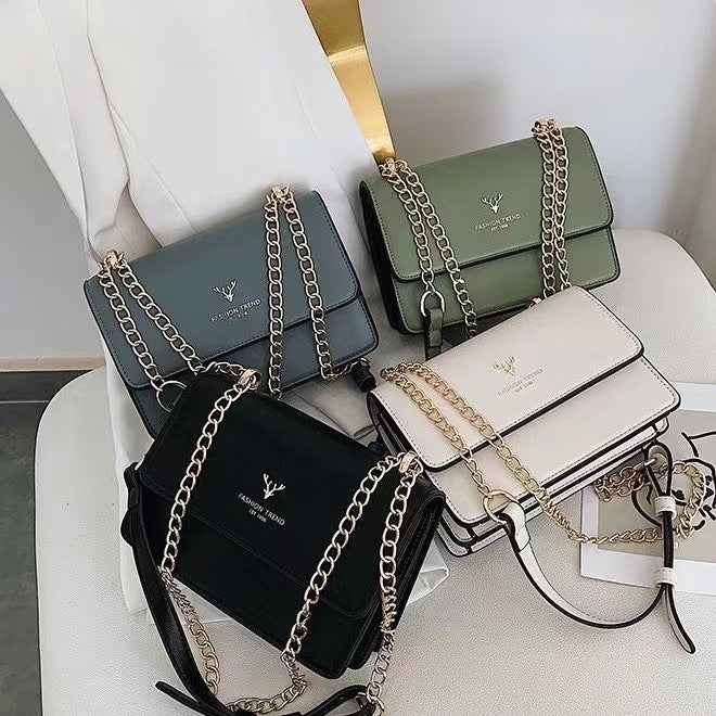 version single-shoulder bag design crossbody bag chain women's bag Chic all square bag for commuting