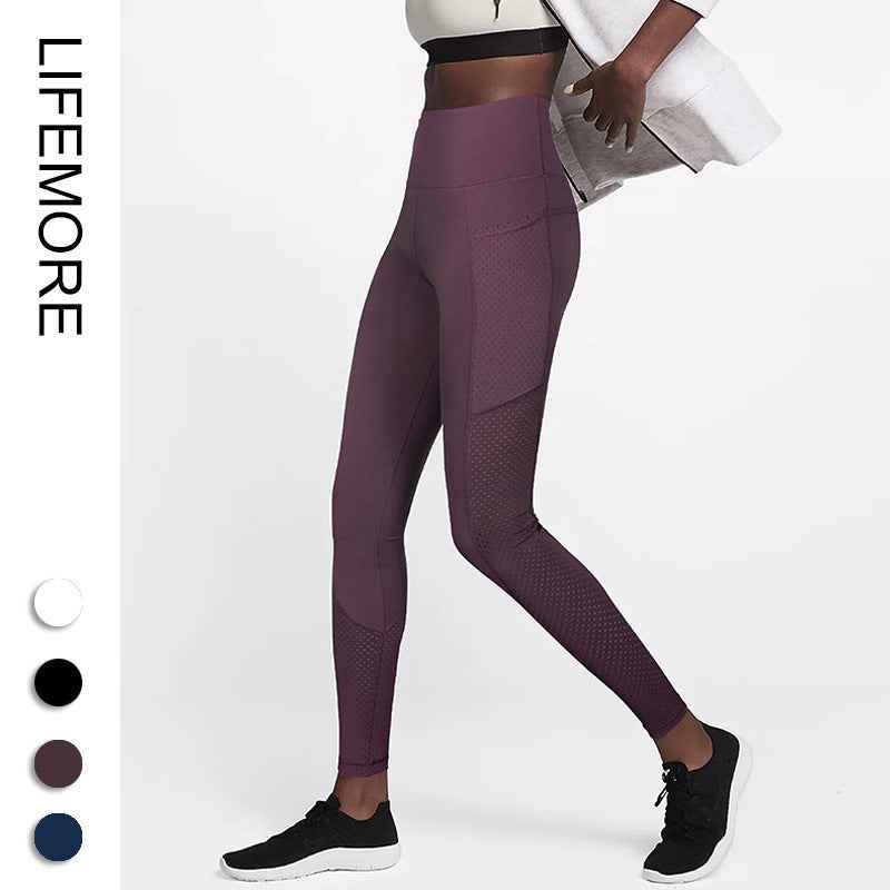 Seamless Tummy-Control Nude-Feel Running Yoga Fitness Pants