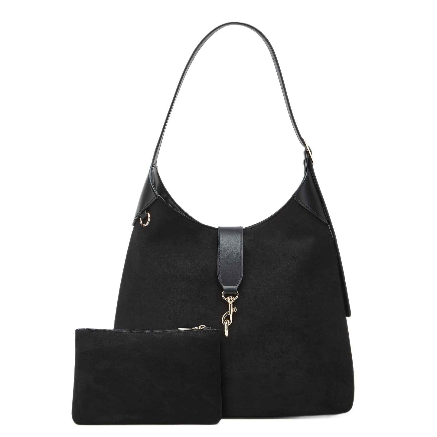 2026 Black soft leather tote bag, single-shoulder crossbody bag, large-capacity mother-and-child bag, women's bag