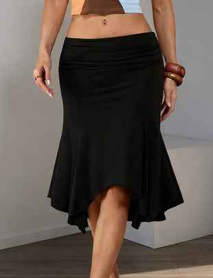 Elegant And Simple Irregular Fishtail Skirt