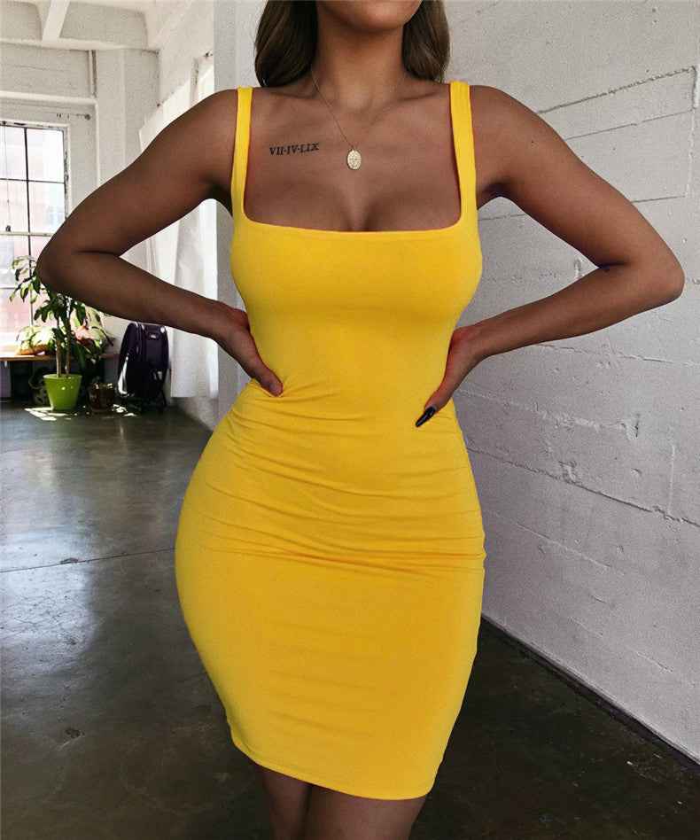 Solid-color Sheath Vest Camisole Plus Size Women's