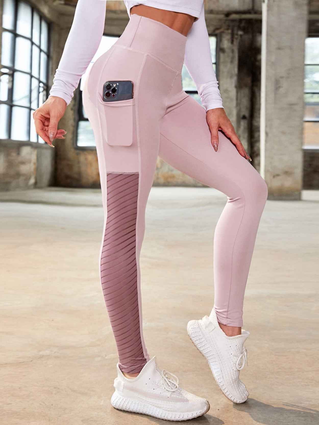 Womens Yoga Fitness Leggings Tight-Fitting Cropped Base Layer Pants