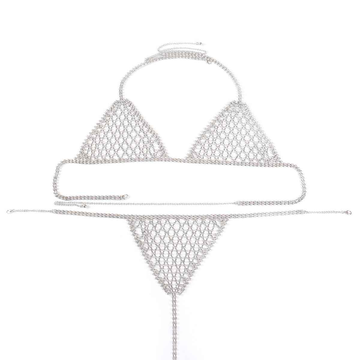 Personalized Beach Party Sexy Bikini Rhinestone Underwear Body Chains Women