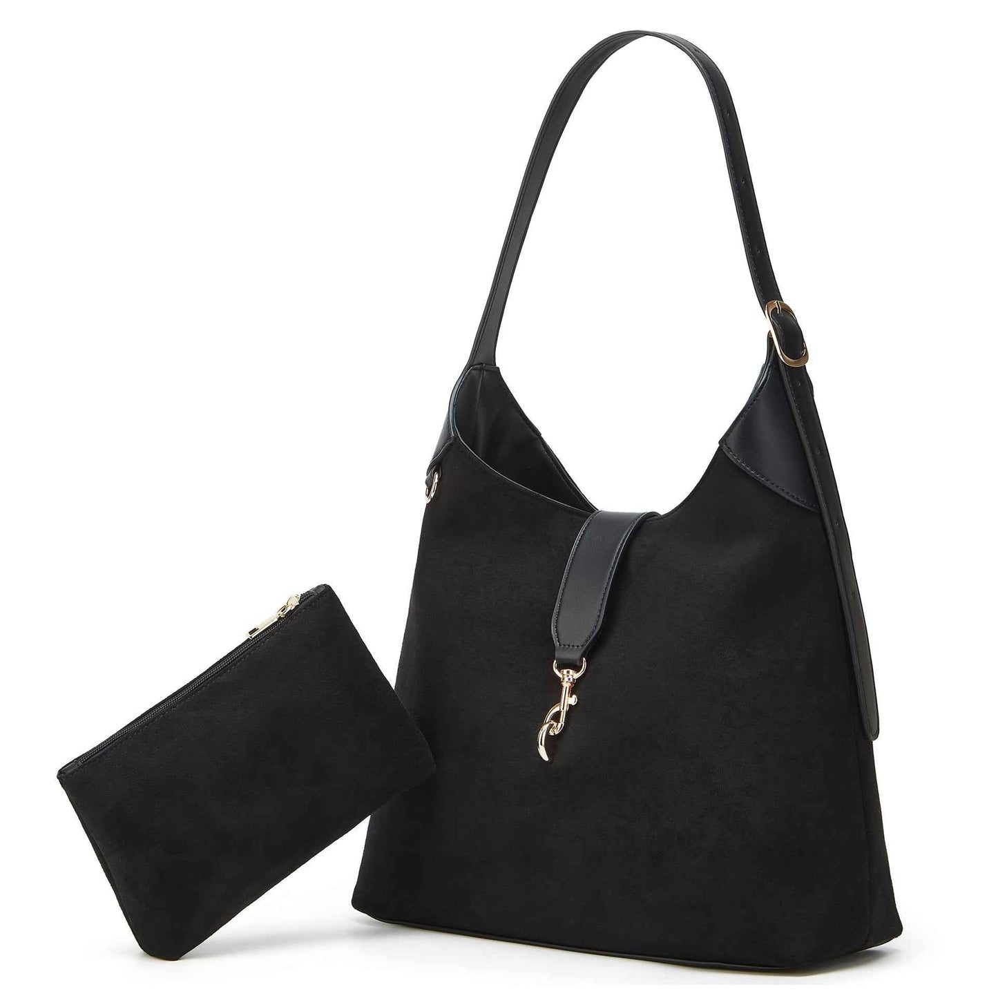 2026 Black soft leather tote bag, single-shoulder crossbody bag, large-capacity mother-and-child bag, women's bag