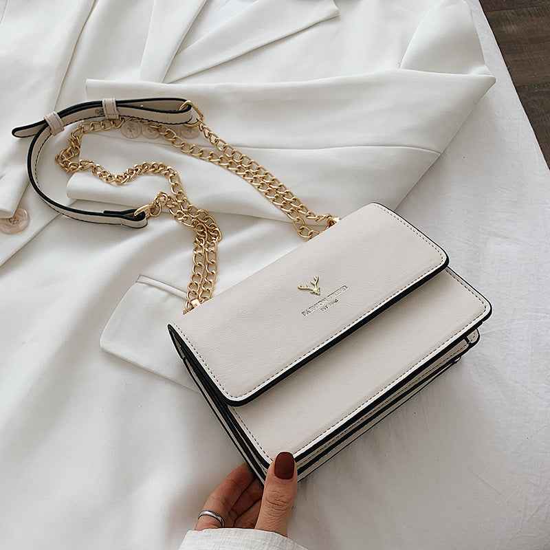 version single-shoulder bag design crossbody bag chain women's bag Chic all square bag for commuting