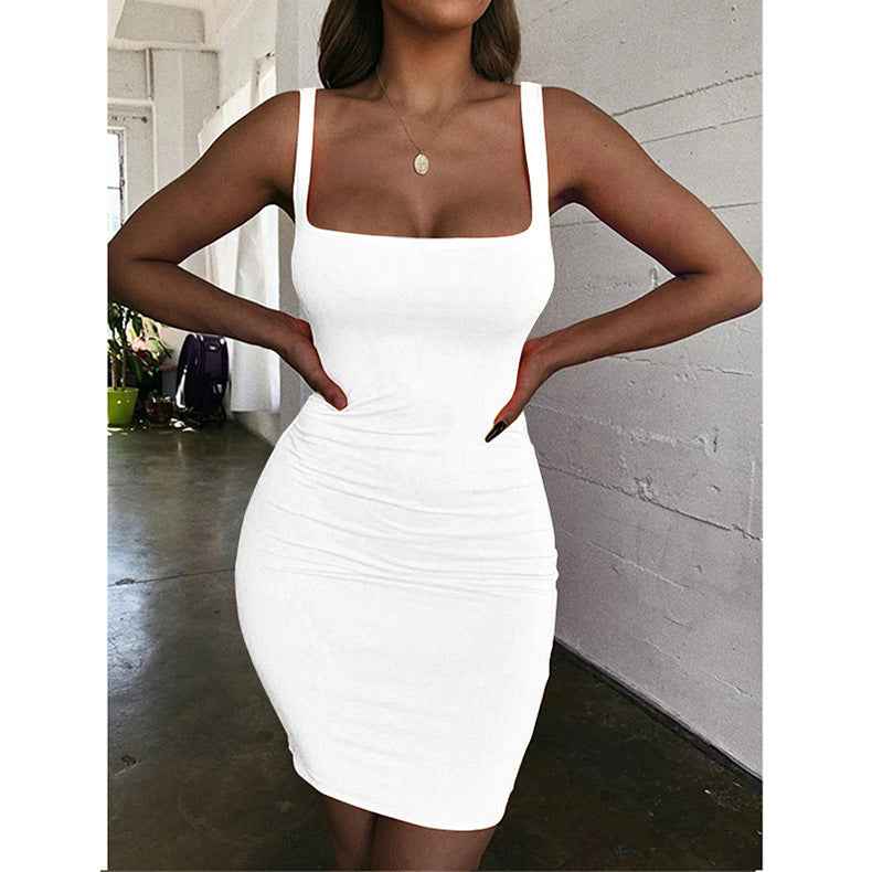 Solid-color Sheath Vest Camisole Plus Size Women's