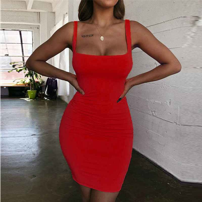 Solid-color Sheath Vest Camisole Plus Size Women's