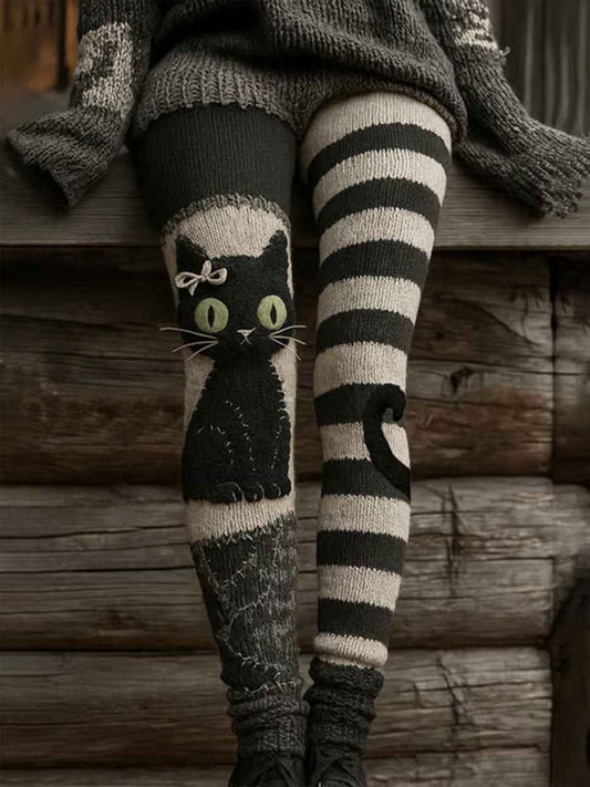 New Retro 3D Digital Print Pattern Women's Sports Yoga Pants